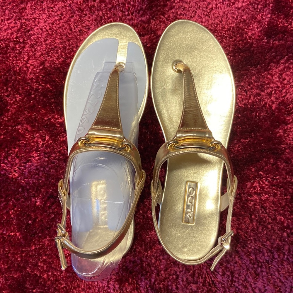 Aldo | Gold Sandals